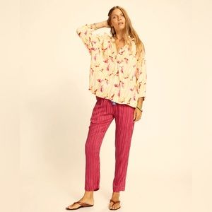 Natalie Martin Bianca Pant in Charcoal Painted Stripe